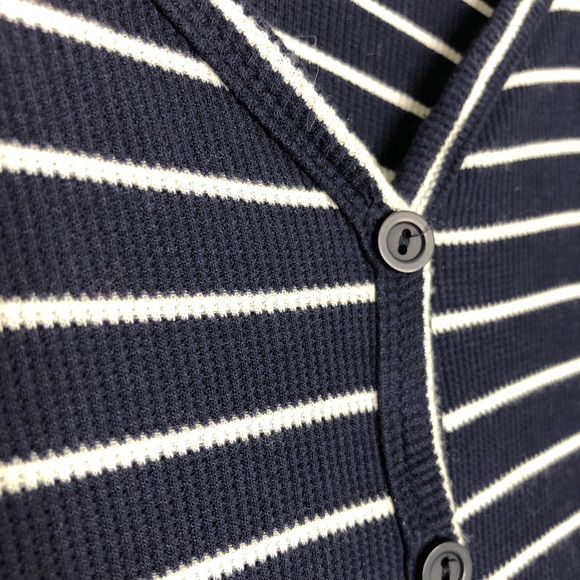 Live in the Moment Thermal Striped Crop Blue - Picture 6 of 9